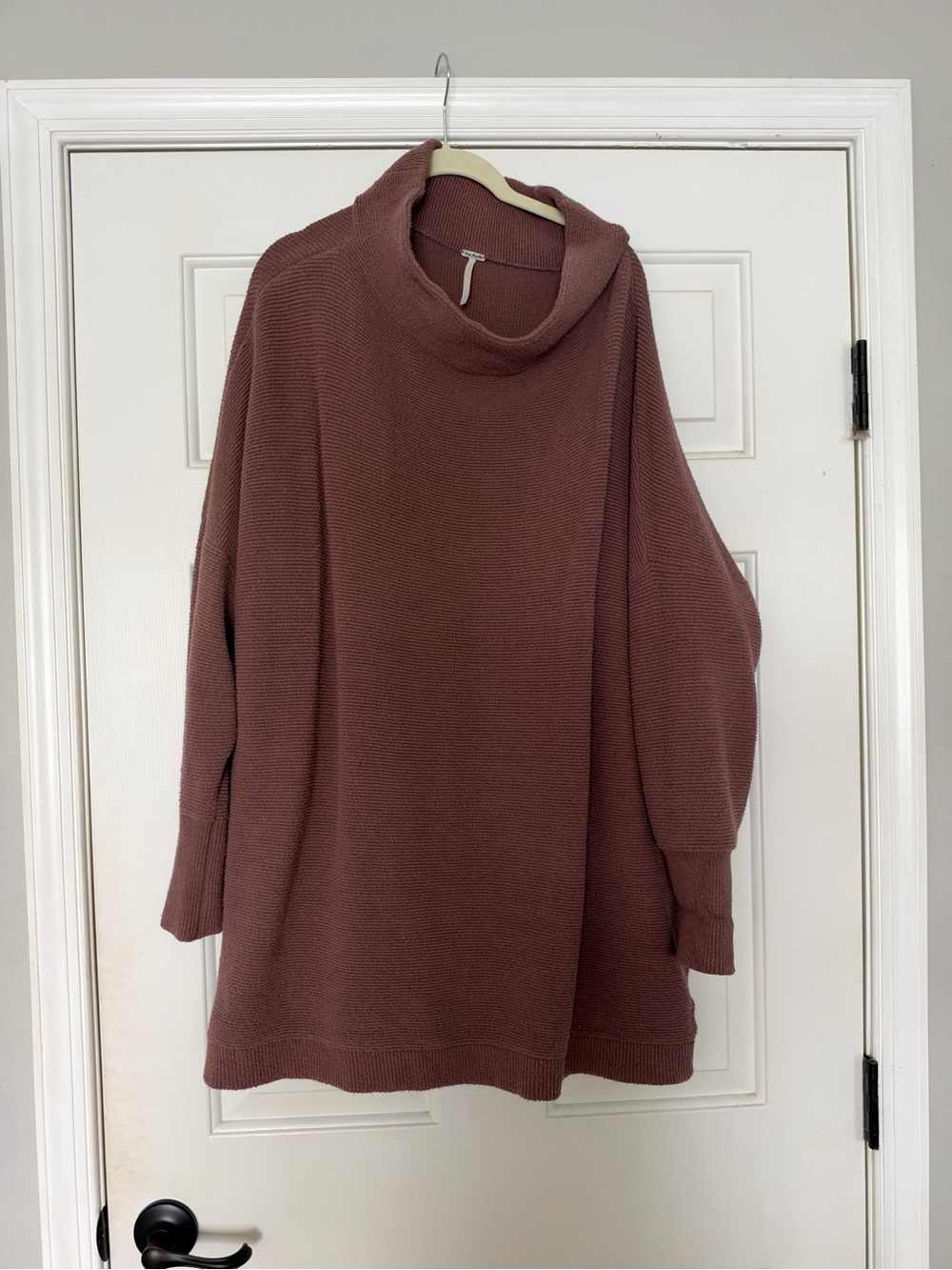 Free People Mauve Cowl Neck Sweater